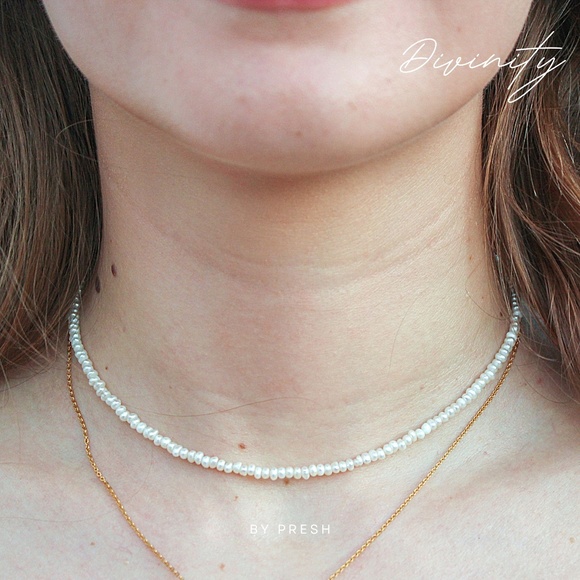 Mini Fresh Water Pearl Necklace. - Picture 1 of 2